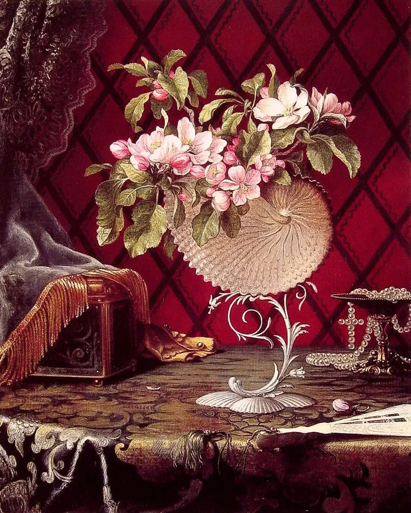 Natuurstudie met bloemen van appelbloesem in een nautielschelp - Martin Johnson Heade

Source:
Nature morte aux fleurs de pommier dans une coquille de nautile - Martin Johnson Heade