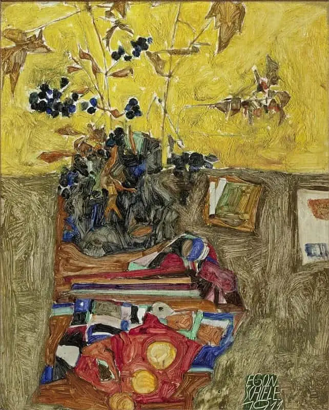 Stilleven met bloemen - Egon Schiele