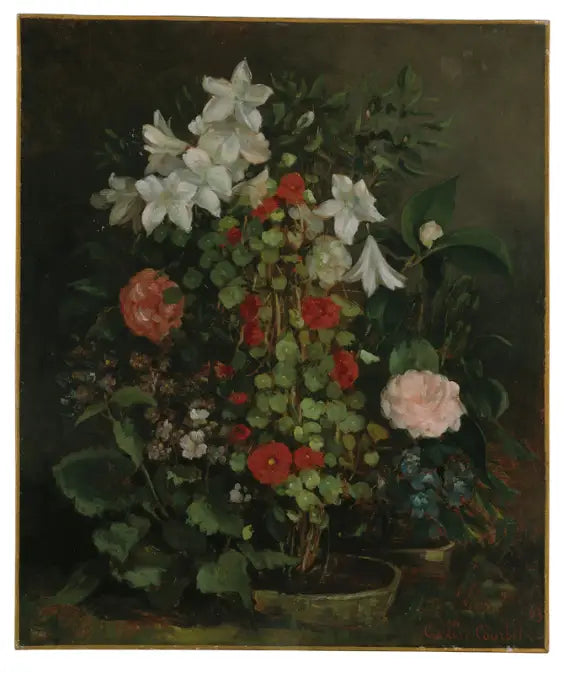 Natuurstudie met bloemen - Gustave Courbet