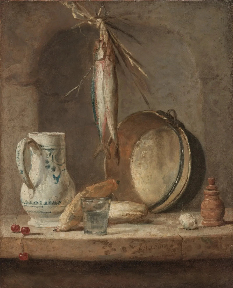 Stilleven met haringen - Jean Simeón Chardin