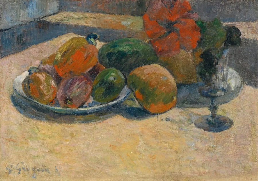 Stilleven met mango's en hibiscusbloem - Paul Gauguin