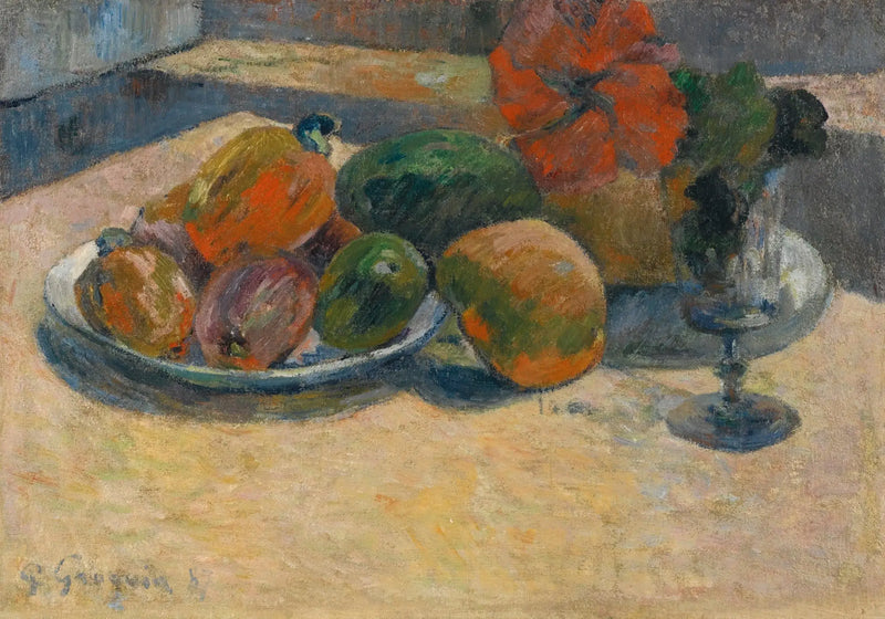 Stilleven met mango's en hibiscusbloem - Paul Gauguin