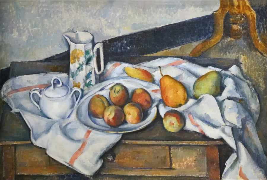 Stilleven met perziken en peren - Paul Cézanne