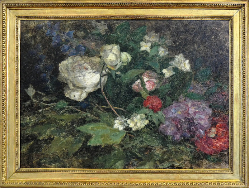 Stilleven met pioenrozen en seringen - Eugène Boudin