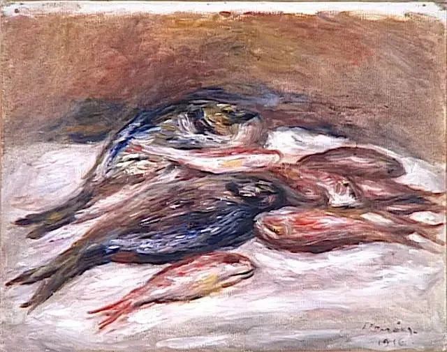 Stilleven met vissen - Pierre-Auguste Renoir