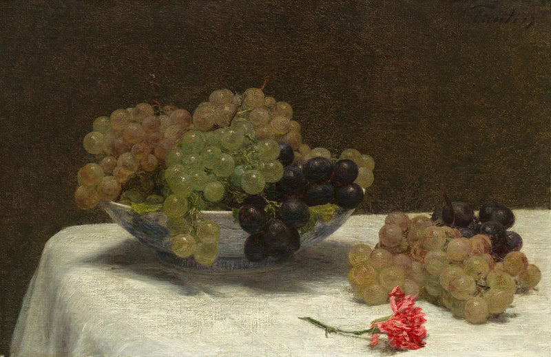 Stilleven met druiven en een anjer - Henri Fantin-Latour

Source:
Nature morte aux raisins et à un œillet - Henri Fantin-Latour