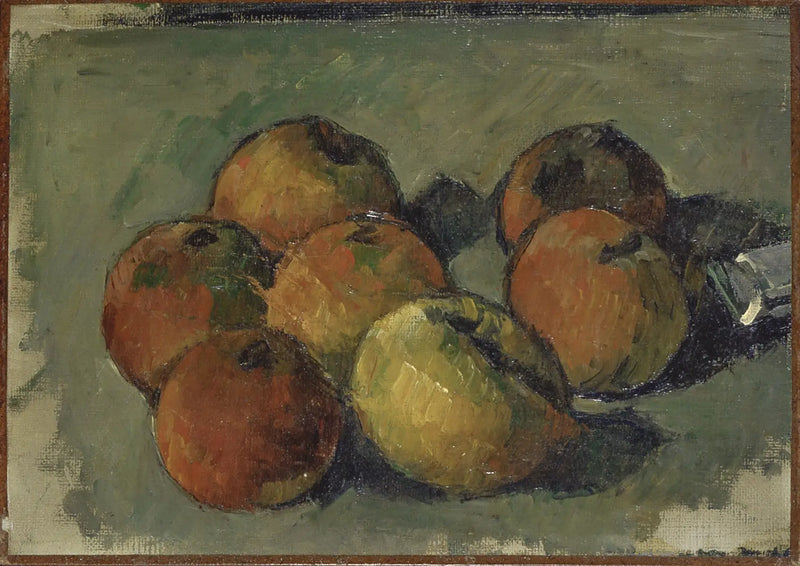 Stilleven met zeven appels en kleurbuis - Paul Cézanne