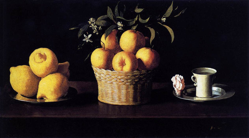 Stilleven met citroenen, sinaasappels en rozen - Francisco de Zurbarán