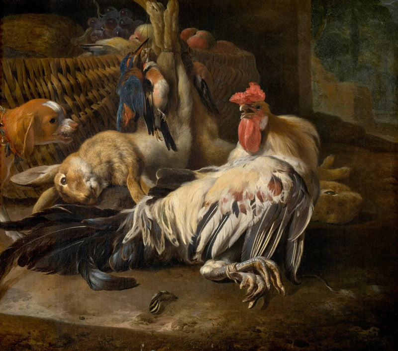 Stilleven met haan - Melchior de Hondecoeter