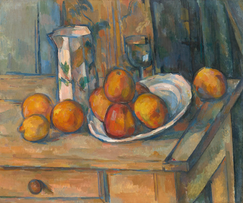 Stilleven met melkkan en fruit - Paul Cézanne
