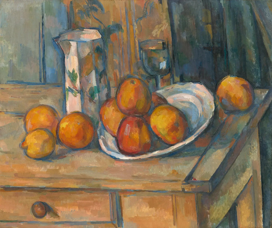 Stilleven met melkkan en fruit - Paul Cézanne