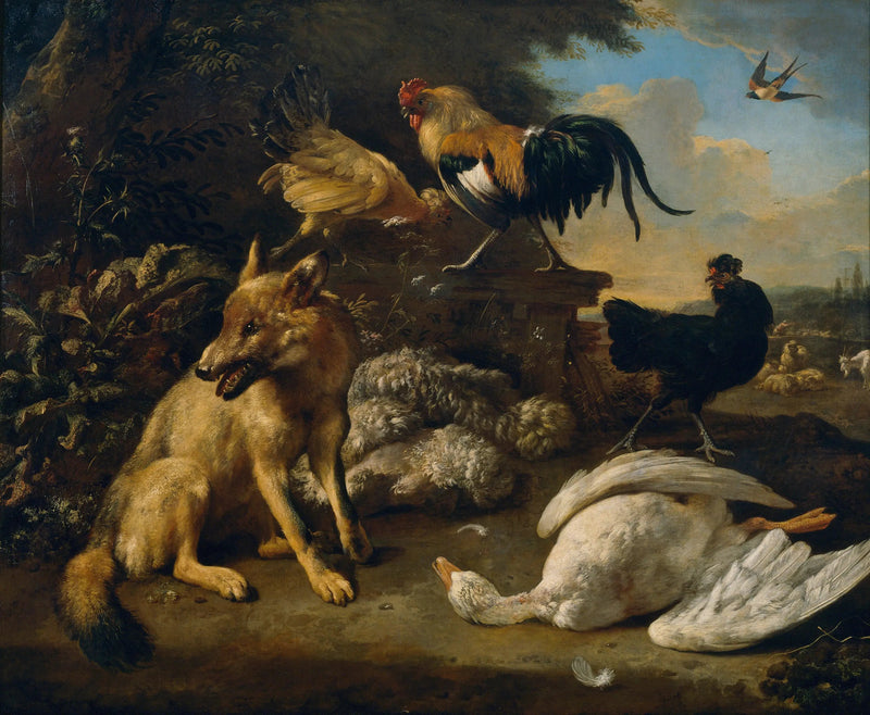 Stilleven met dieren - Melchior de Hondecoeter