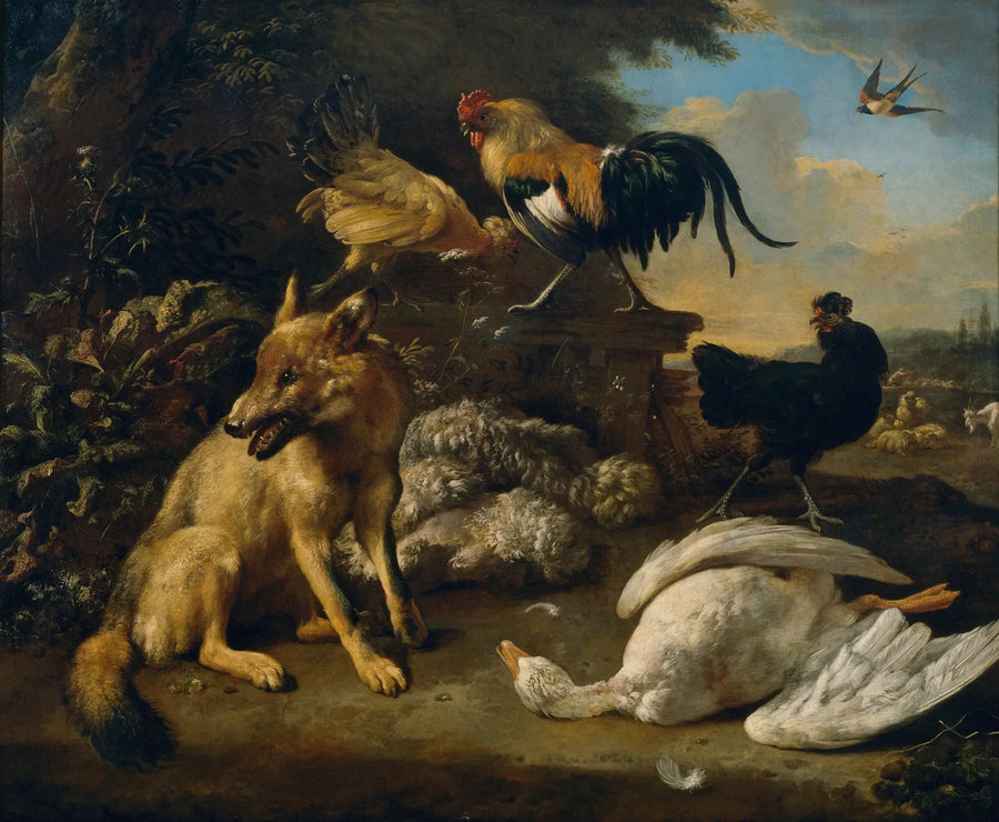 Stilleven met dieren - Melchior de Hondecoeter