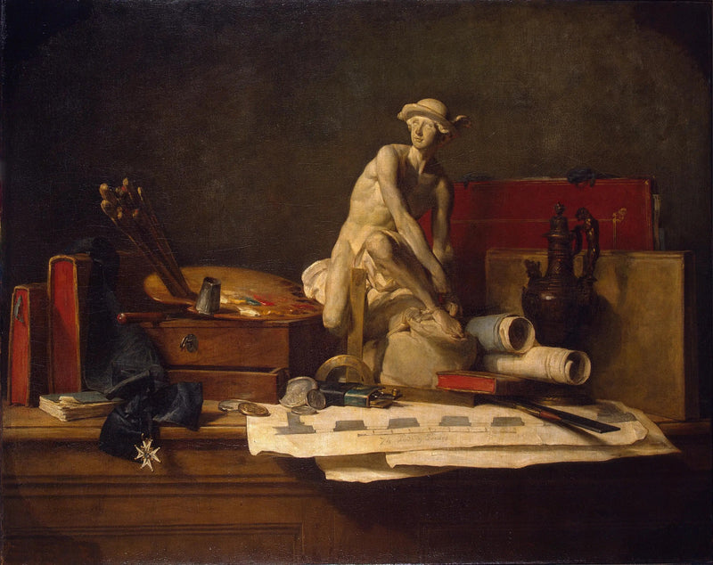 Stilleven met kunstvoorwerpen - Jean Simeón Chardin