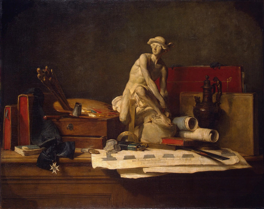 Stilleven met kunstvoorwerpen - Jean Simeón Chardin