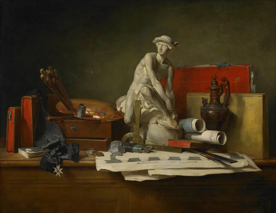 Stilleven met kunstvoorwerpen - Jean Simeón Chardin