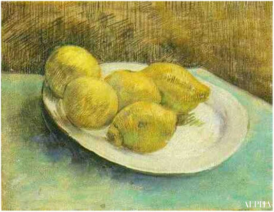 Nature morte avec des citrons sur une assiette - Van Gogh - Reproductions de tableaux et peintures haut de gamme