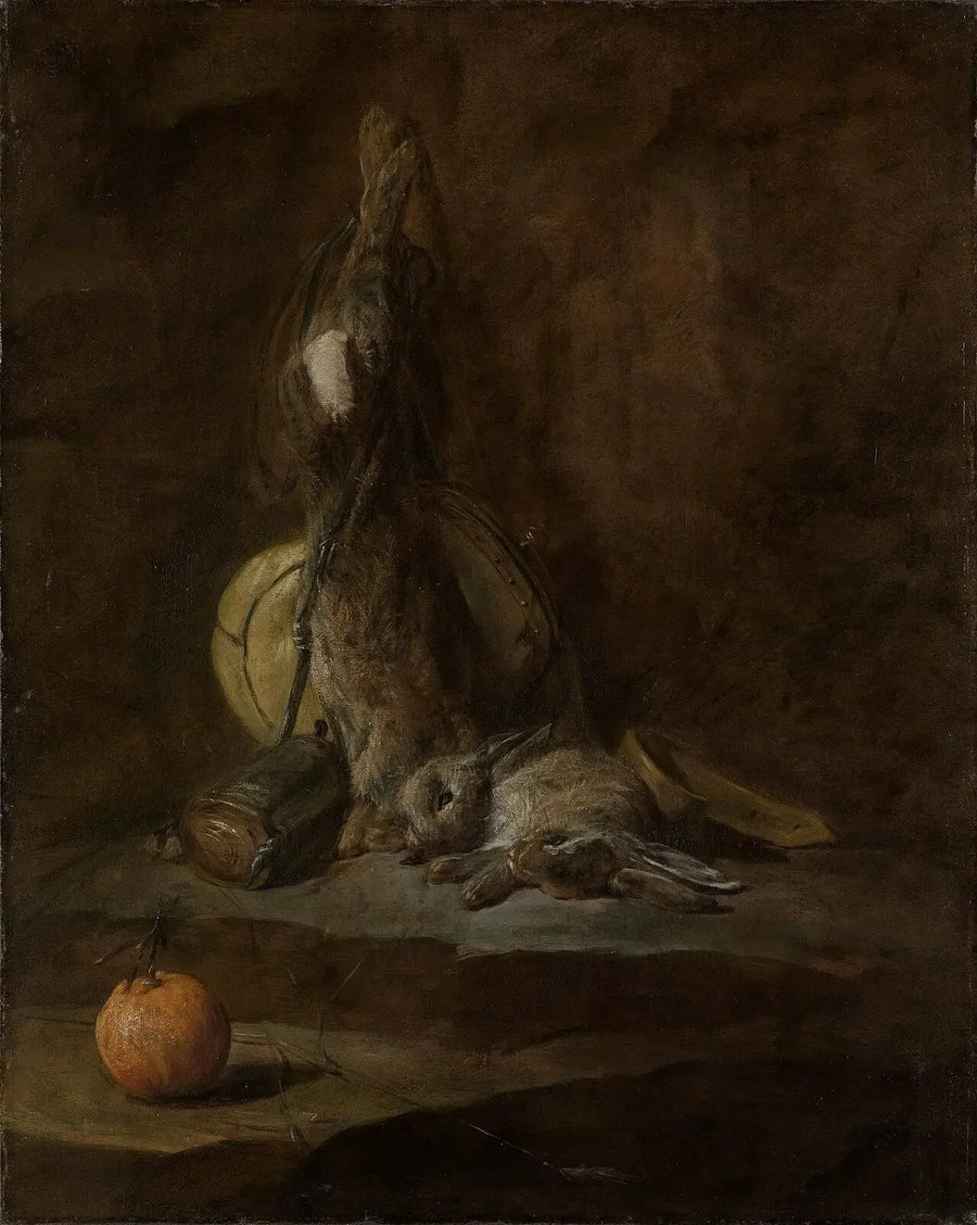 Stilleven met dode konijnen - Jean Simeón Chardin