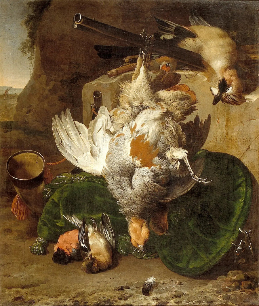  stilleven met dode vogels - Melchior de Hondecoeter