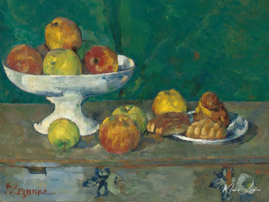 Nature morte avec des pommes et des petits gâteaux - Paul Cézanne - Reproductions de tableaux et peintures haut de gamme