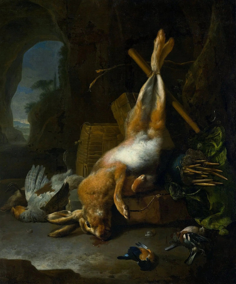 Stilleven met het jachttrofee. - Melchior de Hondecoeter