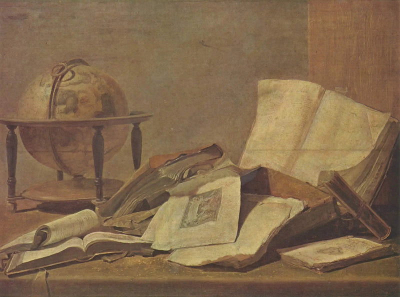 Stilleven met boeken en wereldbol - David Teniers de Jonge

Source:
Nature morte avec livres et globe - David Teniers le Jeune