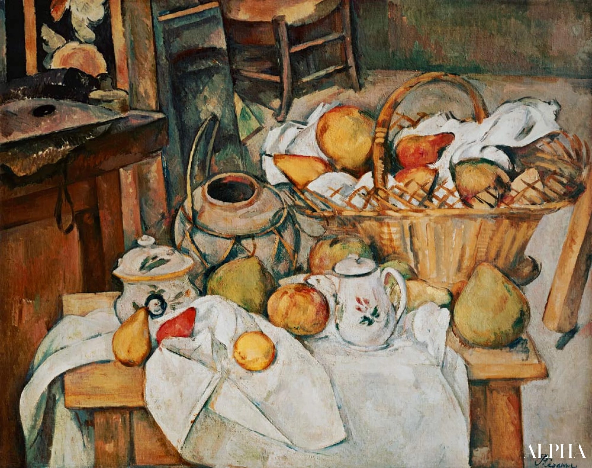 Stilleven met appels - Paul Cézanne - Reproducties van schilderijen en hoogwaardige schilderijen