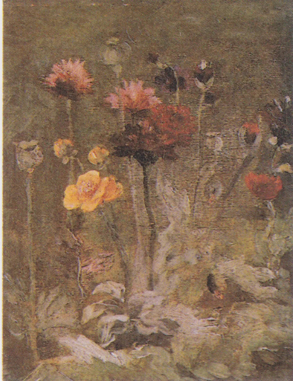 Reproduction du tableau « Nature morte avec scabieuse et renoncule - Vincent van Gogh » par Alpha Reproduction en peinture à l’huile