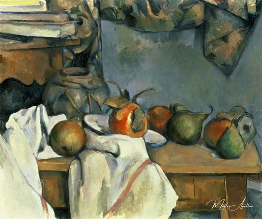 Nature morte avec un pot de gingembre - Paul Cézanne - Reproductions de tableaux et peintures haut de gamme