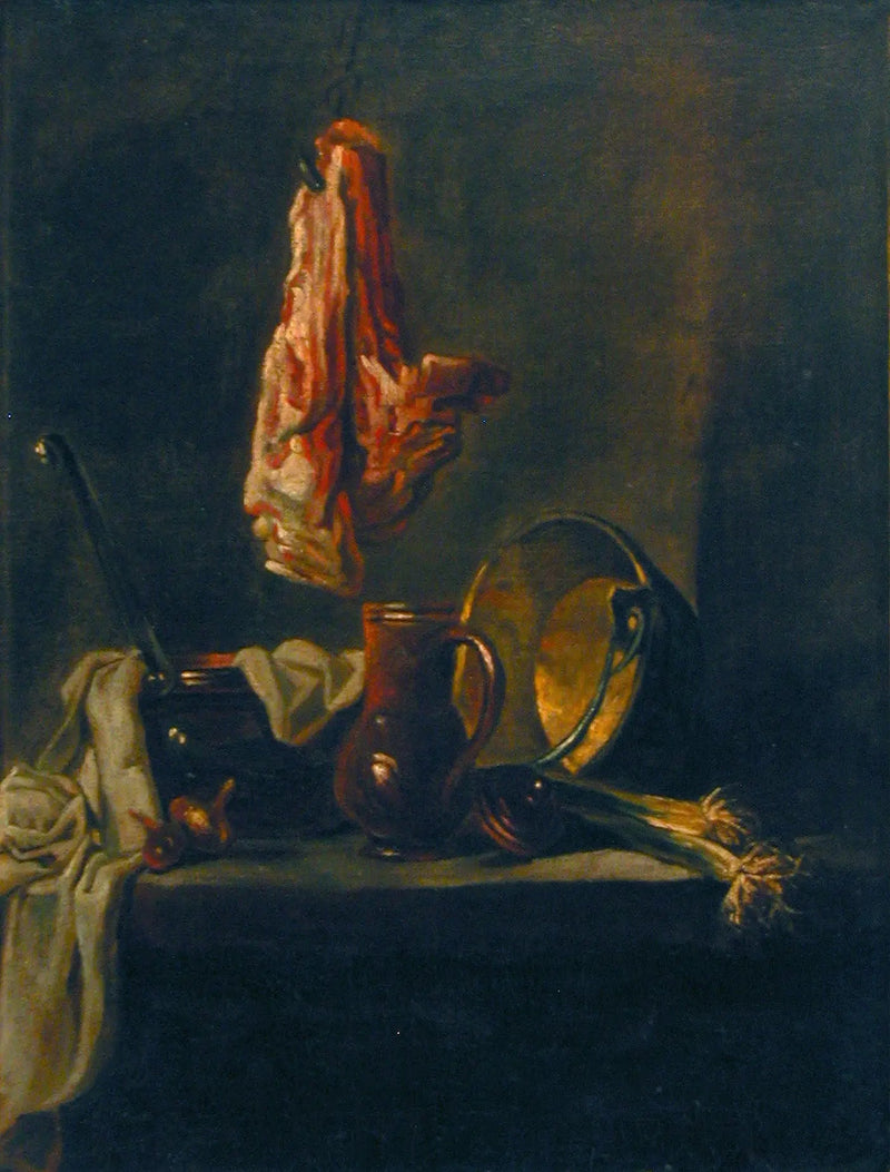 Stilleven met een ribstuk - Jean Siméon Chardin