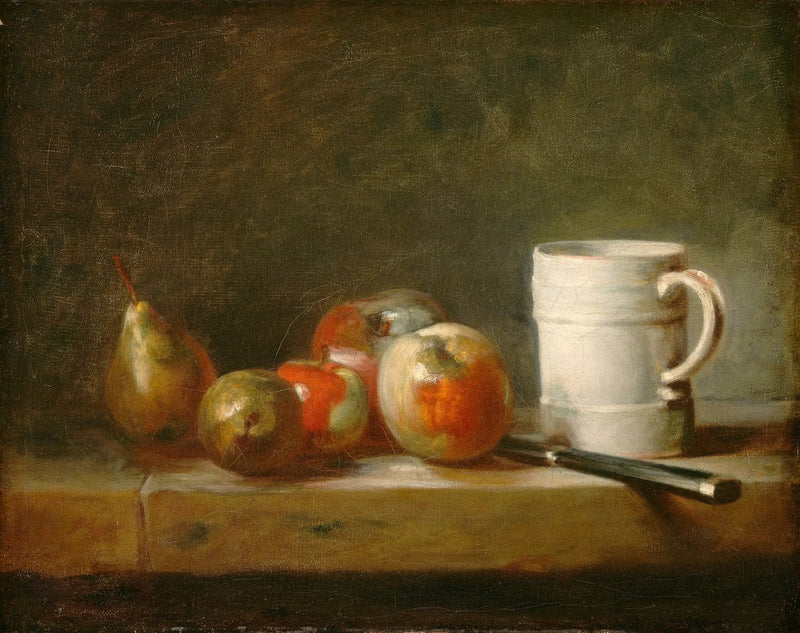 Stilleven met een witte kop - Jean Simeón Chardin