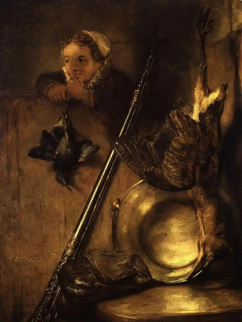 Jachttafereel met roerdomp - Rembrandt