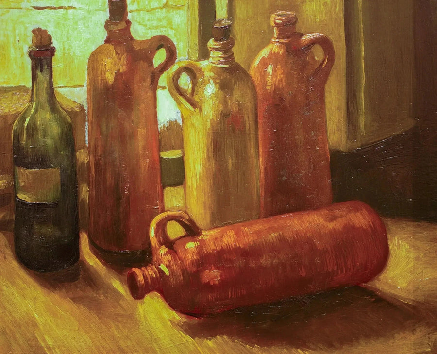 Stilleven met vijf flessen - Vincent van Gogh