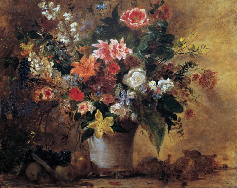 Stilleven met bloemen - Eugène Delacroix