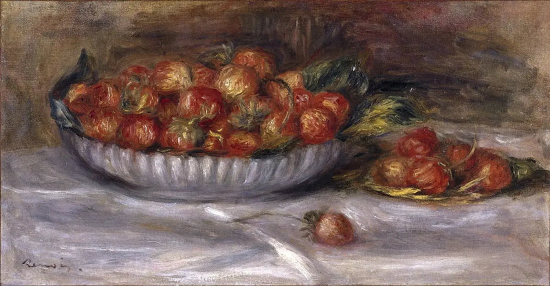 Stilleven met aardbeien - Pierre-Auguste Renoir