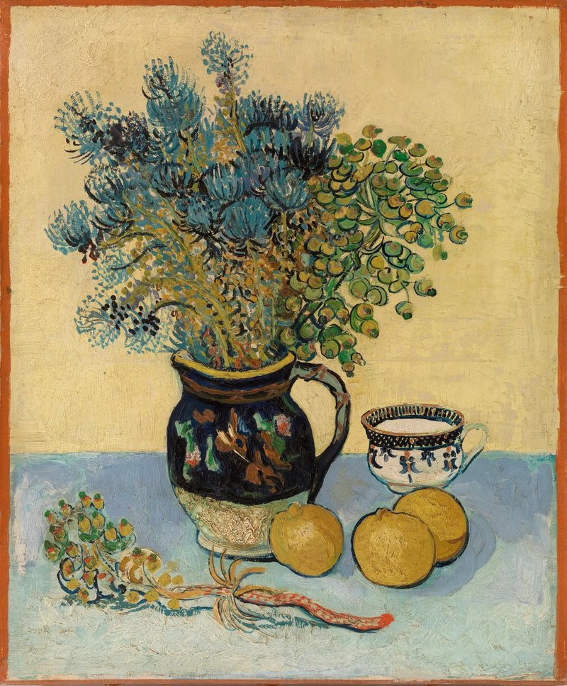 Stilleven: majolica met wilde bloemen - Vincent van Gogh