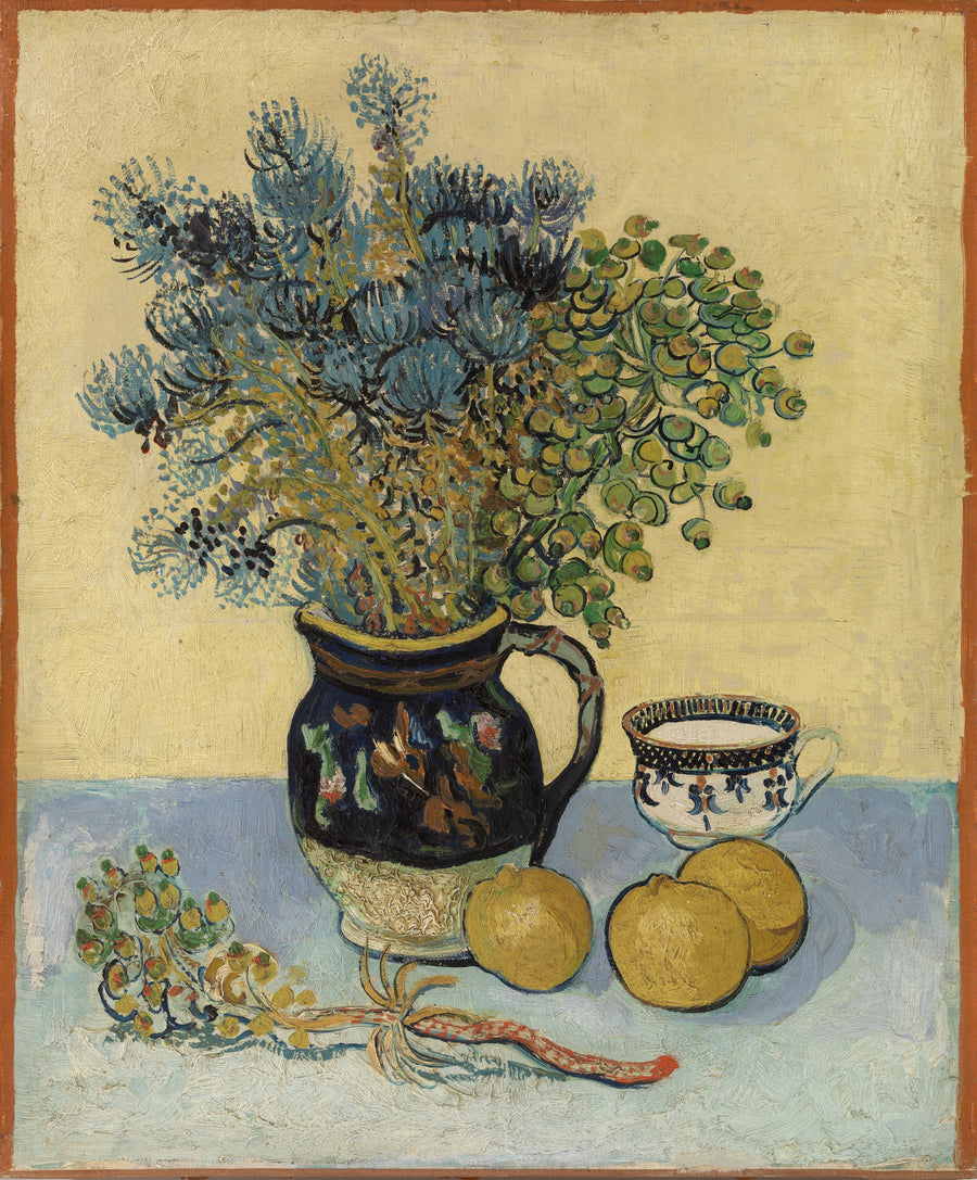 Stilleven: majolica met wilde bloemen - Vincent van Gogh