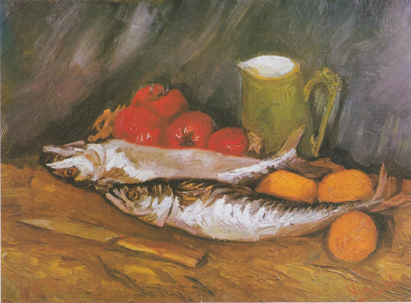Stilleven met makreel, citroen en tomaat - Vincent van Gogh