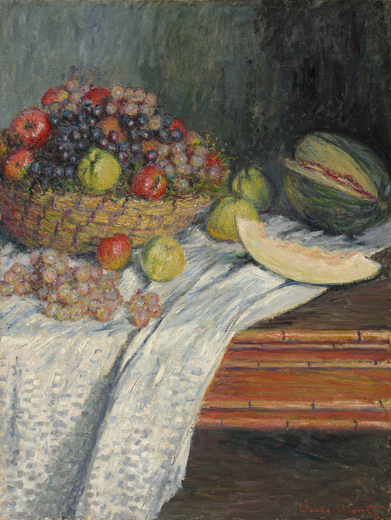 Stilleven met Spaanse meloen W544 - Claude Monet