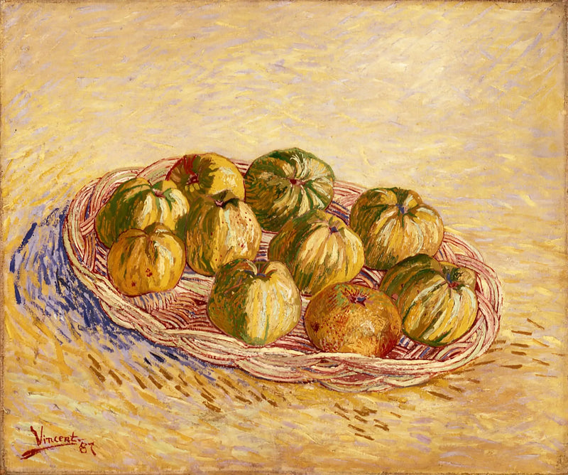 Stilleven, mand met appels - Vincent van Gogh