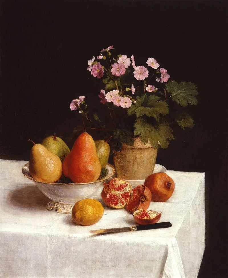 Stilleven (primula's, peren en granaatappels) - Henri Fantin-Latour

Source:
Nature morte (primevères, poires et grenades) - Henri Fantin-Latour