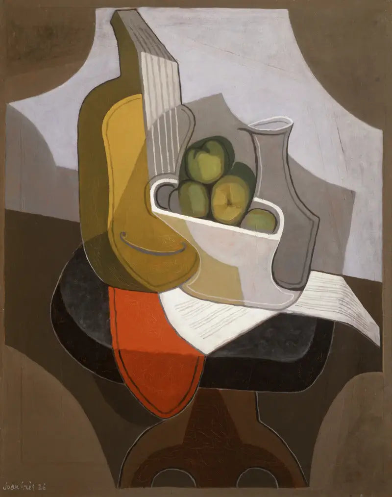Stilleven: tafel met rode tafelkleed - Juan Gris