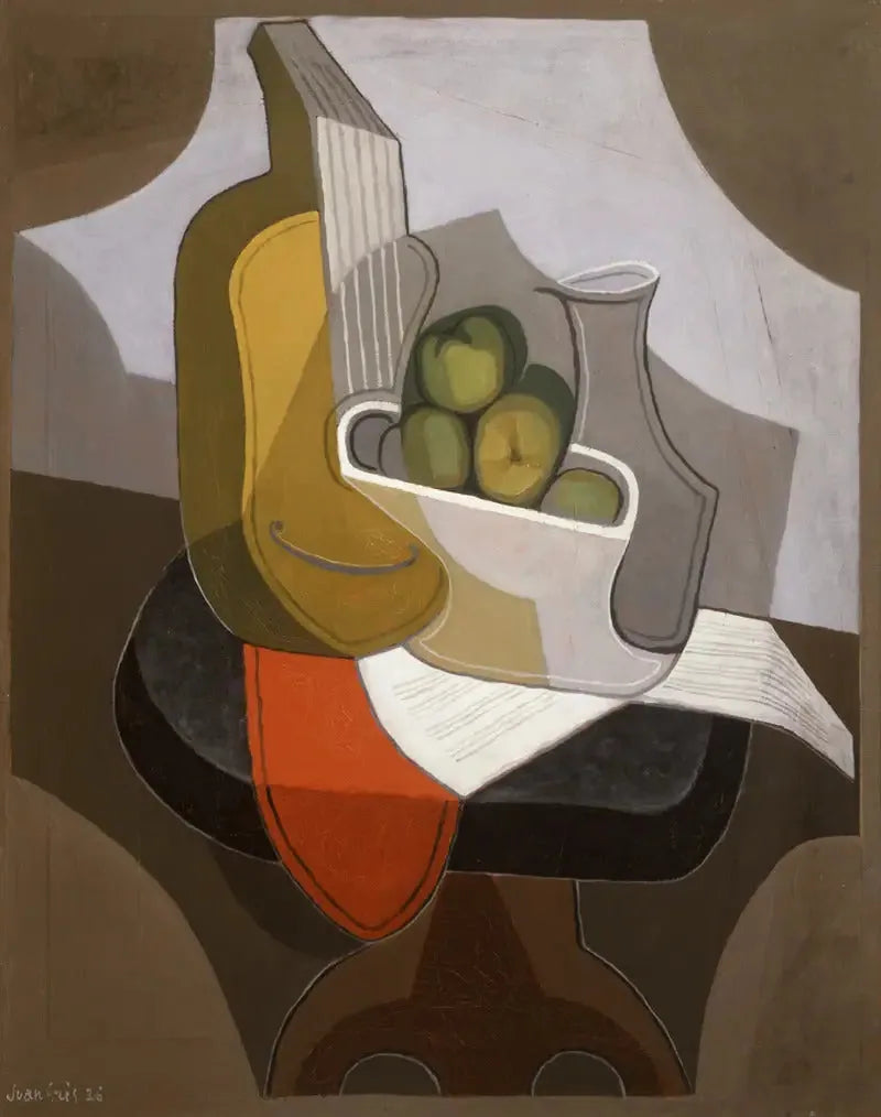 Stilleven: tafel met rode tafelkleed - Juan Gris