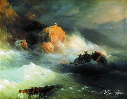 Naufrage, 1876 - Ivan Aïvazovski - Reproductions de tableaux et peintures haut de gamme