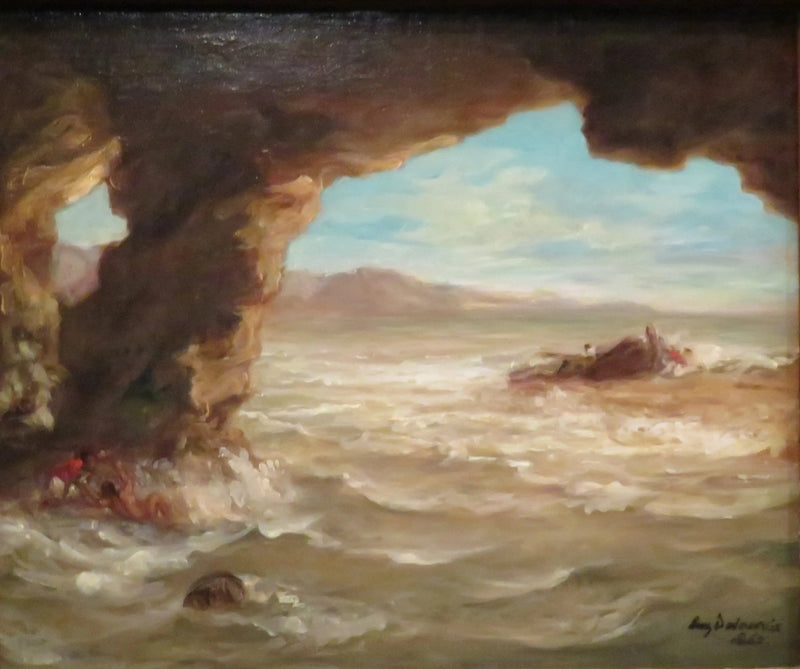 Schipbreuk aan de kust - Eugène Delacroix