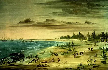Verdrinking van de Aimable, aan de kust van Texas. 1685 - George Catlin

Source:
Naufrage de l'Aimable, sur la côte du Texas. 1685 - George Catlin