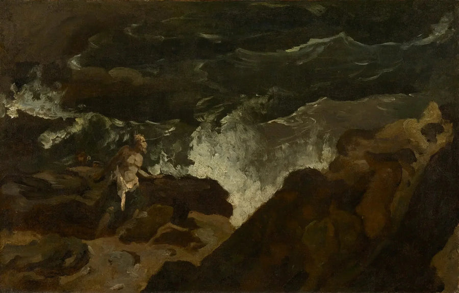 Schipbreukeling op een strand (De Storm) - Théodore Géricault