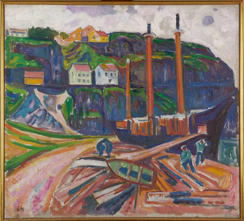Schip in sloop - Edvard Munch