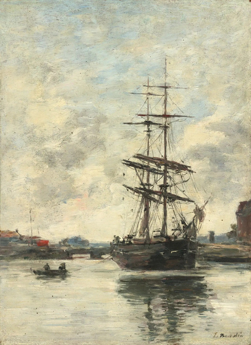 Schip op de Touques - Eugène Boudin
