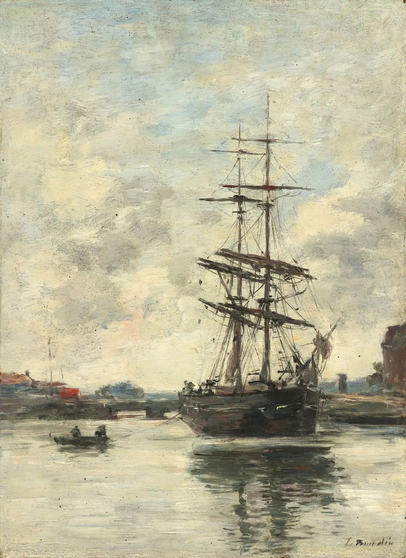 Schip op de Touques - Eugène Boudin